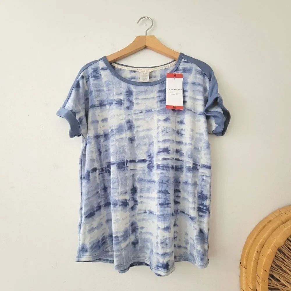 Lucky Brand Blue Tie Dye Pajama Tee M NWT